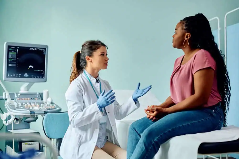Woman have consultation about vaginal laxity Twickenham